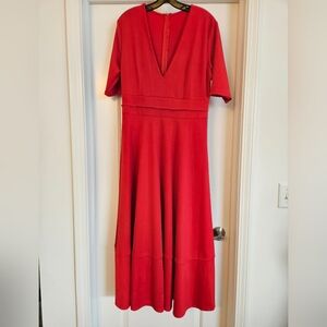 Red dress ankle length